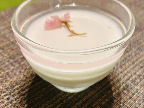 桜の杏仁豆腐♡